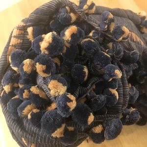 NWT Matta blue dupatta (Indian shawl) with tassels $199